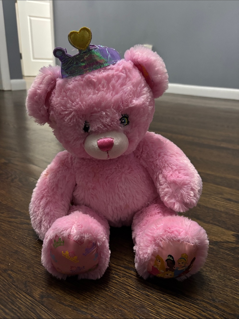 Build-A-Bear Pink Princess Teddy with Crown Accent